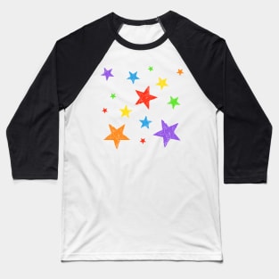 Rainbow Stars Baseball T-Shirt